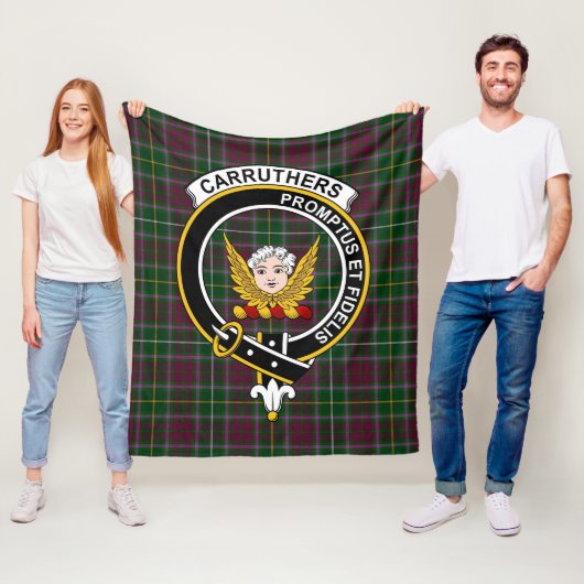Clan Carruthers Tartan Pset Fleece Deken (In situ)