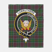 Clan Carruthers Tartan Pset Fleece Deken (Voorkant)