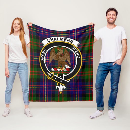 Clan Chalmers Tartan Pset Fleece Deken (In situ)