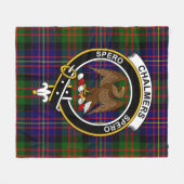 Clan Chalmers Tartan Pset Fleece Deken (Voorkant (Horizontaal))