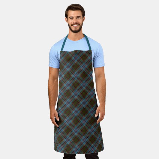 Clan Chef Anderson Tartan Pset Pattern Schort (Gedragen)