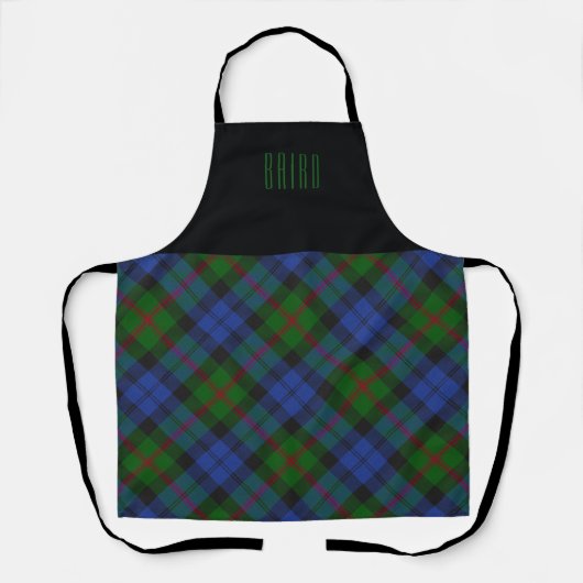 Clan Chef Baird Tartan Naam Schort (Voorkant)