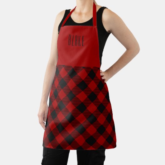 Clan Chef Buffalo Red Tartan Schort (Insitu)