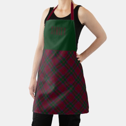 Clan Chef MacDougall Tartan Naam Schort (Insitu)