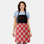 Clan Chef Menzies Rode Schotse Plaid Schort (Gedragen)