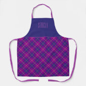 Clan Chef Mode Paars Tartan Schort (Voorkant)