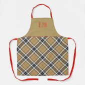 Clan Chef Thomson Camel Tartan Plaid Name Schort (Voorkant)