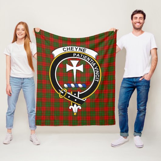 Clan Cheyne Tartan Pset Fleece Deken (In situ)