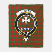 Clan Cheyne Tartan Pset Fleece Deken (Voorkant)