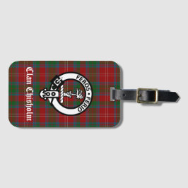 Clan Chisholm Crest Badge & Tartan Bagagelabel