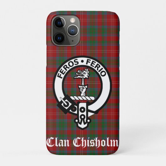 Clan Chisholm Crest Badge & Tartan Case-Mate iPhone Case (Achterkant)