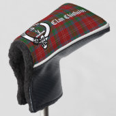 Clan Chisholm Crest Badge & Tartan Golfheadcover (3/4 voorkant)