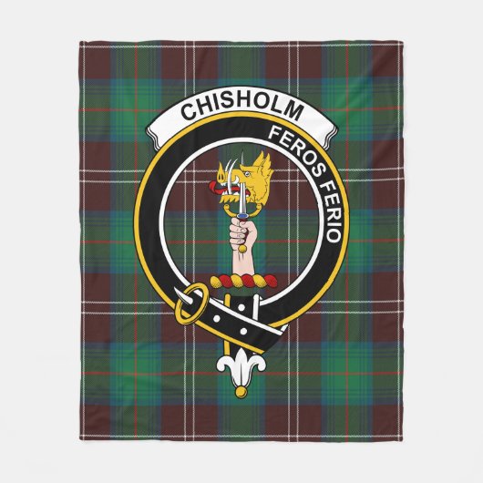 Clan Chisholm Hunting Ancient Tartan Pset Fleece Deken (Voorkant)