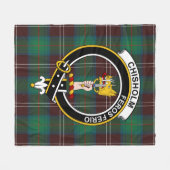 Clan Chisholm Hunting Ancient Tartan Pset Fleece Deken (Voorkant (Horizontaal))
