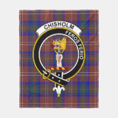 Clan Chisholm Hunting Modern Tartan Pset Fleece Deken (Voorkant)