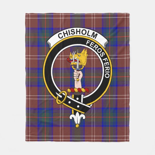 Clan Chisholm Hunting Modern Tartan Pset Fleece Deken (Voorkant)