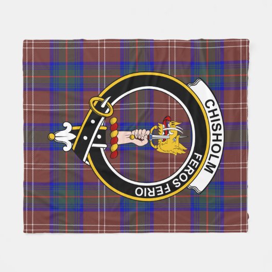 Clan Chisholm Hunting Modern Tartan Pset Fleece Deken (Voorkant (Horizontaal))