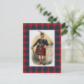 Clan Chisholm  Illustratie Tartan Lijst Briefkaart (Staand voorkant)