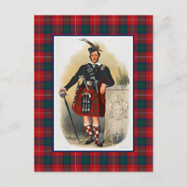 Clan Chisholm  Illustratie Tartan Lijst Briefkaart