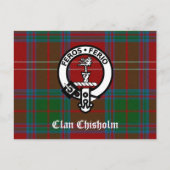 Clan Chisholm Tartan & Crest Badge Briefkaart (Voorkant)