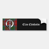 Clan Chisholm Tartan & Crest Badge Bumpersticker (Voorkant)
