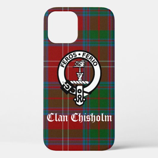 Clan Chisholm Tartan & Crest Badge Case-Mate iPhone Case (Achterkant)