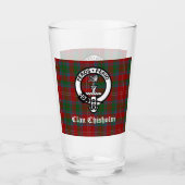 Clan Chisholm Tartan & Crest Badge Glas (Voorkant)