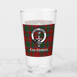 Clan Chisholm Tartan & Crest Badge Glas