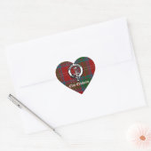 Clan Chisholm Tartan & Crest Badge Hart Sticker (Envelop)