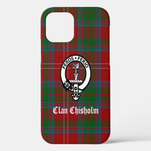 Clan Chisholm Tartan & Crest Badge iPhone 12 Hoesje
