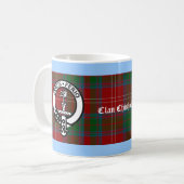 Clan Chisholm Tartan & Crest Badge Koffiemok (Voorkant links)