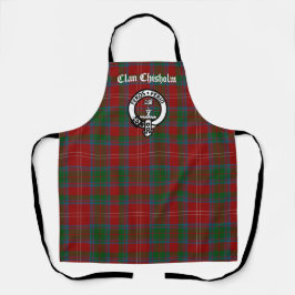 Clan Chisholm Tartan & Crest Badge Schort