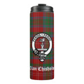 Clan Chisholm Tartan & Crest Badge Thermosbeker (Voorkant)