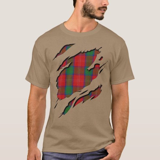 Clan Chisholm Tartan Plaid Effecten T-shirt (Voorkant)