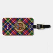 Clan Christie Crest over tartan Bagagelabel (Voorkant horizontaal)