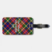 Clan Christie Crest over tartan Bagagelabel (Achterkant horizontaal)