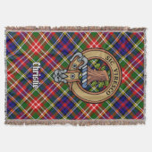 Clan Christie Crest over tartan Deken (Voorkant)