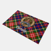 Clan Christie Crest over Tartan Deurmat (Schuin)