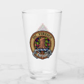 Clan Christie Crest over tartan Glas (Voorkant)