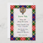Clan Christie Crest over tartan Kaart (Voorkant)