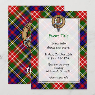 Clan Christie Crest over tartan Kaart
