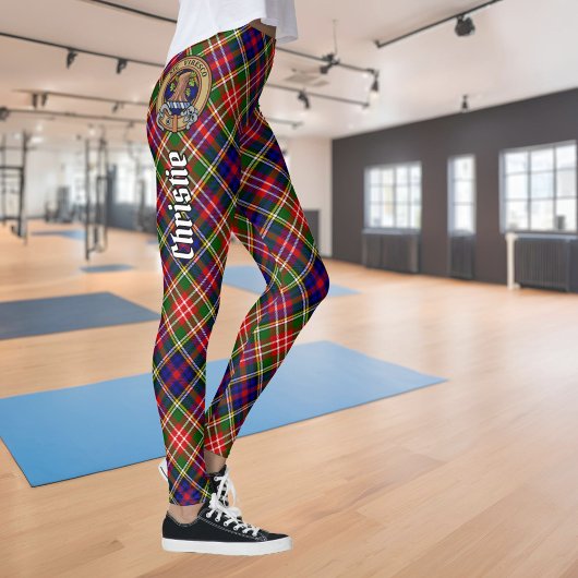 Clan Christie Crest over tartan Leggings
