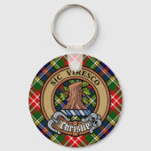 Clan Christie Crest over tartan Sleutelhanger (Voorkant)