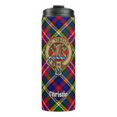 Clan Christie Crest over tartan Thermosbeker (Voorkant)