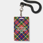 Clan Christie Tartan Badge (Achterkant met lanyard)