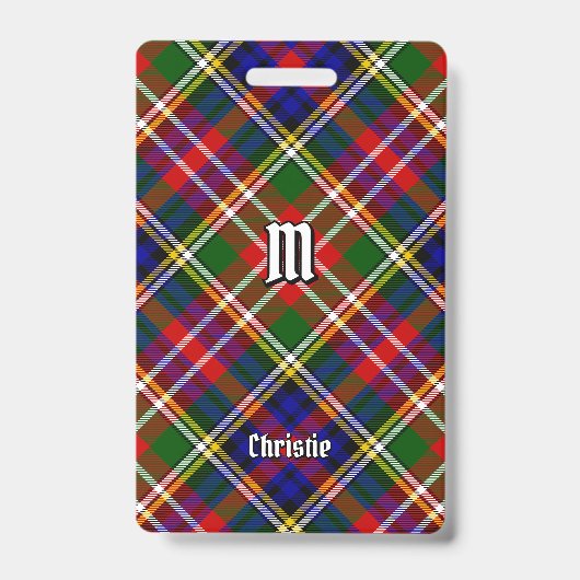 Clan Christie Tartan Badge (Voorzijde)