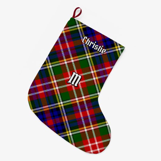 Clan Christie Tartan Grote Kerstsok (Voorkant (Hangend))