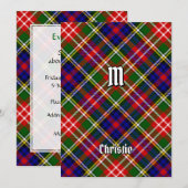 Clan Christie Tartan Kaart (Voorkant / Achterkant)