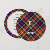 Clan Christie Tartan Kaart (Voorkant / Achterkant)