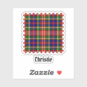 Clan Christie Tartan Sticker (Vel)